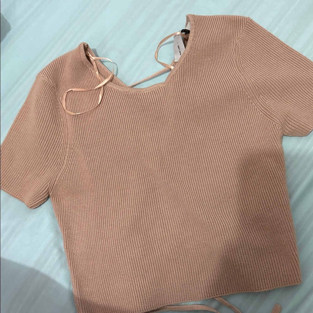 Women's Beige Knit Top